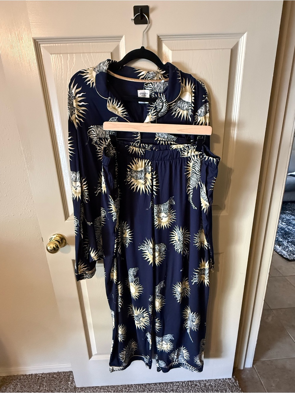 Chelsea Peers Sunburst and Zebra Print Women's Pajama Set